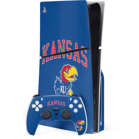 University of Kansas Collegiate Text PlayStation PS5 Skins